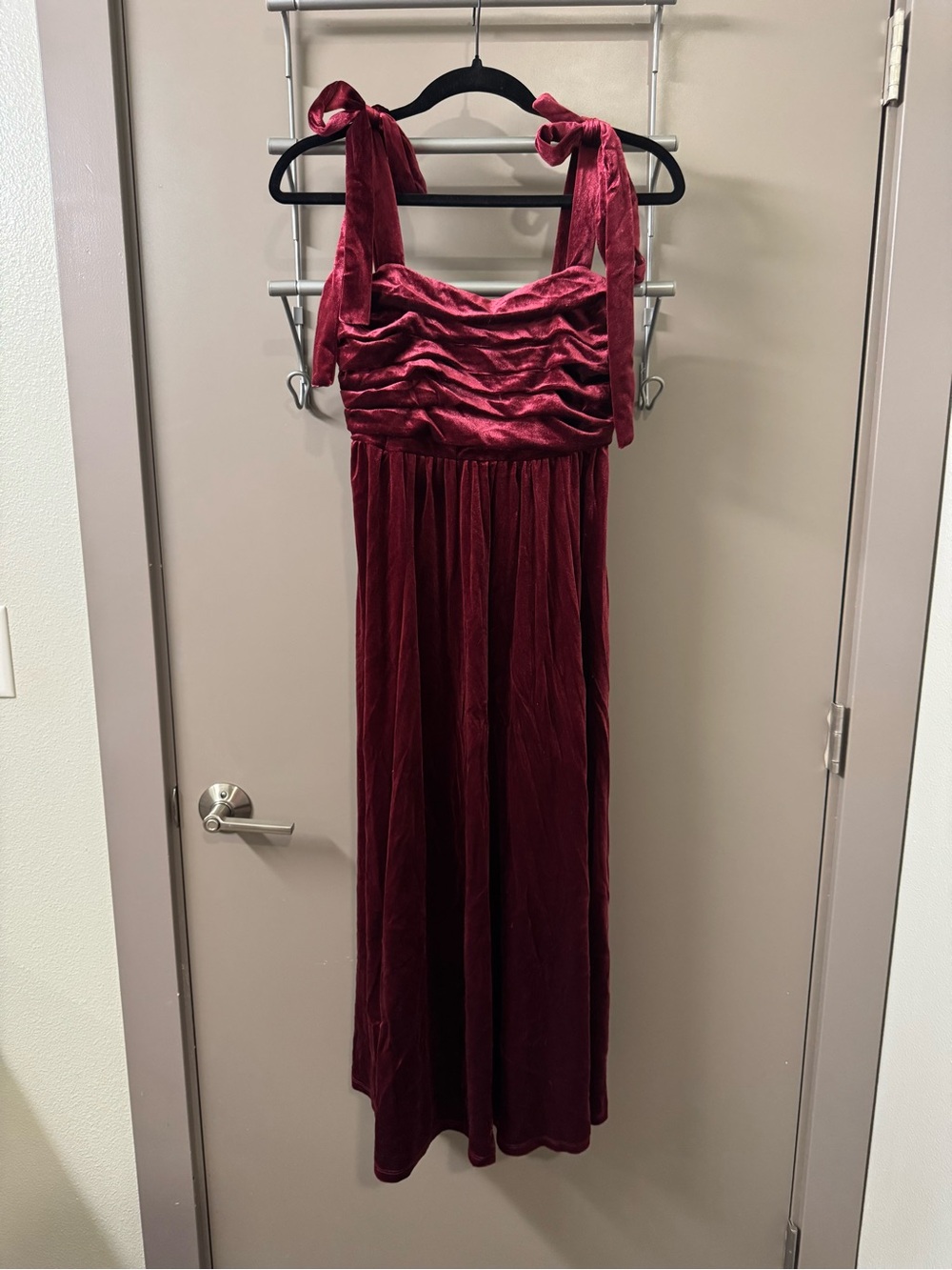 Dry Goods Velvet Tie Strap Dress - Picture 1 of 4